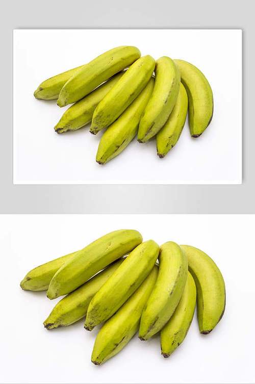 绿色水果生香蕉高清摄影图